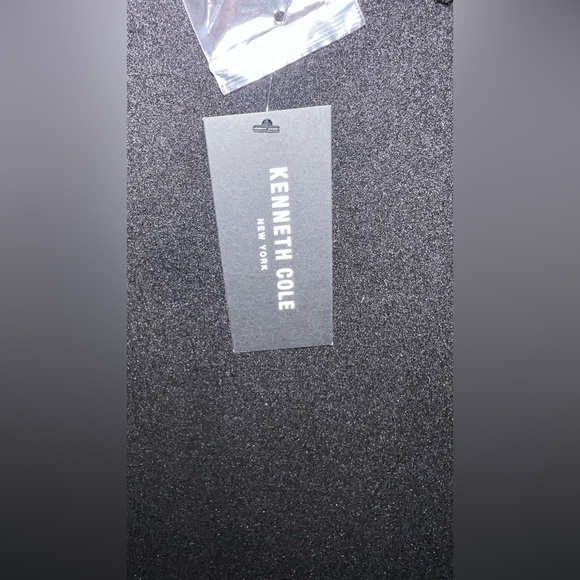 Kenneth Cole Black Notch Collar Single Breasted Womens Size L Fly Front Coat New - Picture 11 of 16